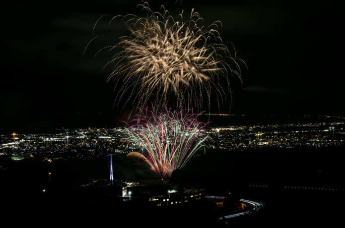 三島スカイウォーク　花火