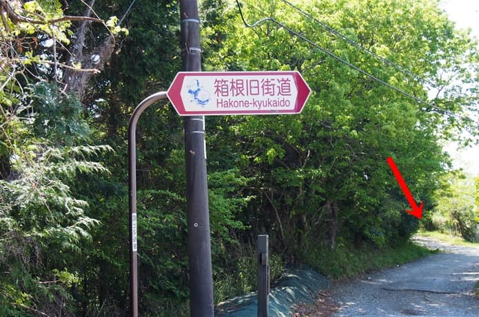 国道1号線　箱根旧街道看板