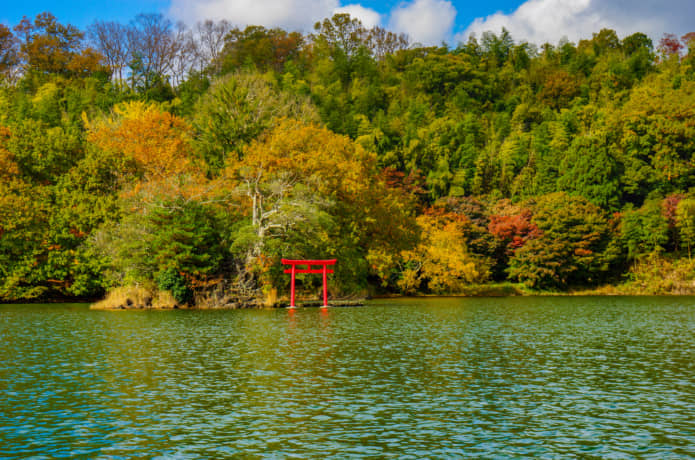 一碧湖赤鳥居