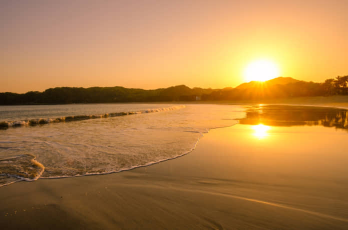 弓ヶ浜　夕陽