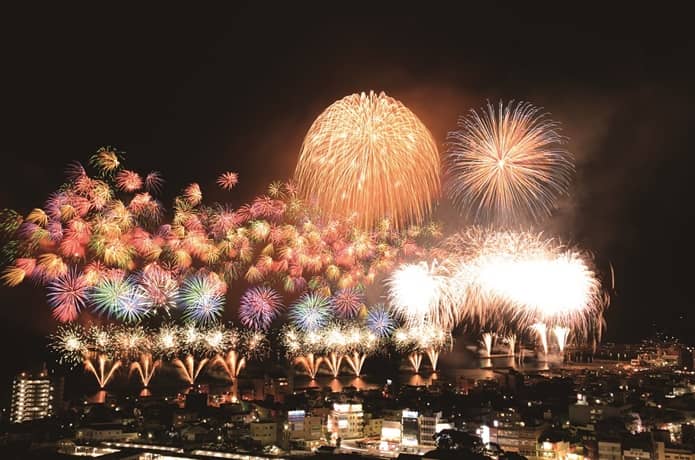 按針祭　花火