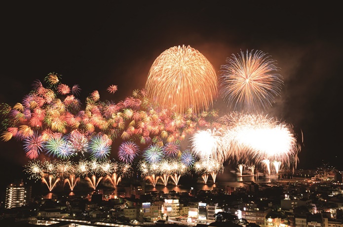 按針祭　花火