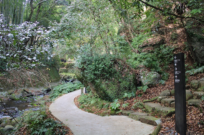 万葉公園 湯河原惣湯 Books and Retreat　分岐点