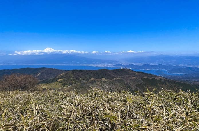 達磨山山頂からのぞむ富士山