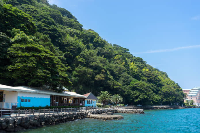 あわしまマリンパークの海岸