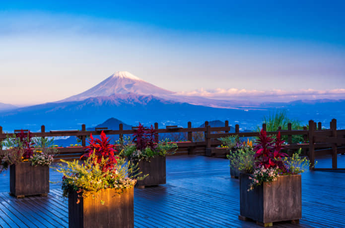 伊豆の国市にある伊豆の国パノラマパークから望む富士山