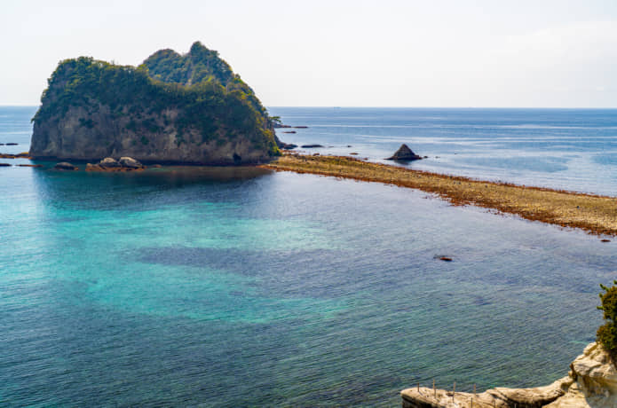 三四郎島のトンボロ現象