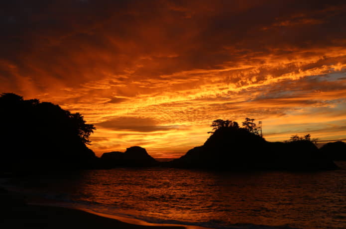 堂ヶ島の夕陽